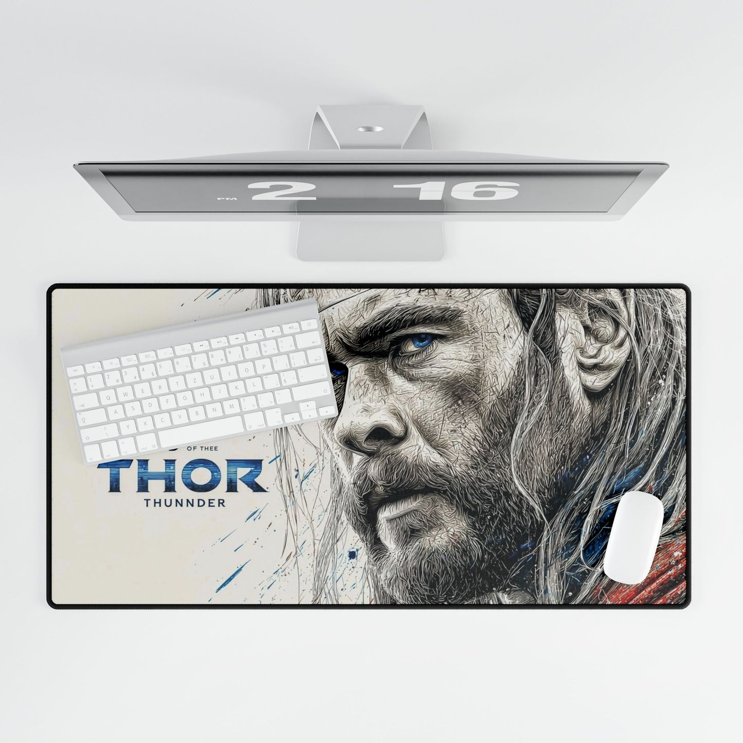 Thor Desk Mat — Norse God Desktop Mouse Pad