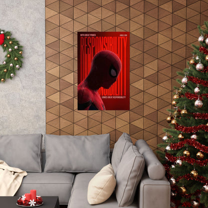 Spiderman Matte Vertical Poster — Classic Superhero Wall Art