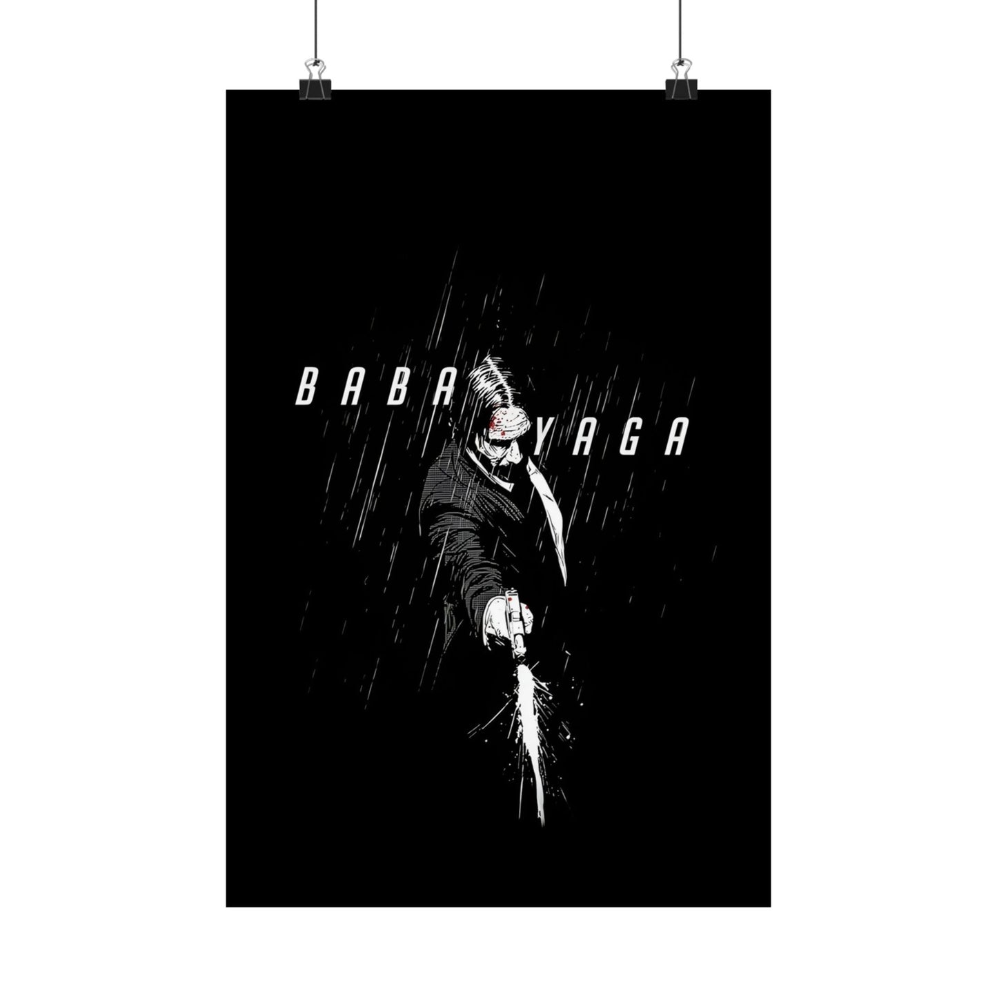 Baba Yaga Noir – Minimalist Gunman Poster
