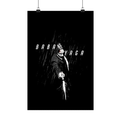 Baba Yaga Noir – Minimalist Gunman Poster