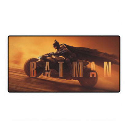 Batman Bike Desk Mat – Golden Cinematic Gaming Mouse Pad | Batman Extended Desk Mat | Action Setup Aesthetic