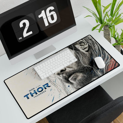 Thor Desk Mat — Norse God Desktop Mouse Pad