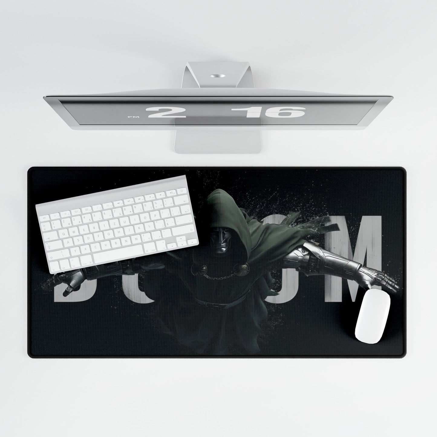 Doctor Doom Desk Mat – Dark Aesthetic Gaming Mouse Pad | Doctor Doom Extended Desk Mat | Black Cinematic Setup