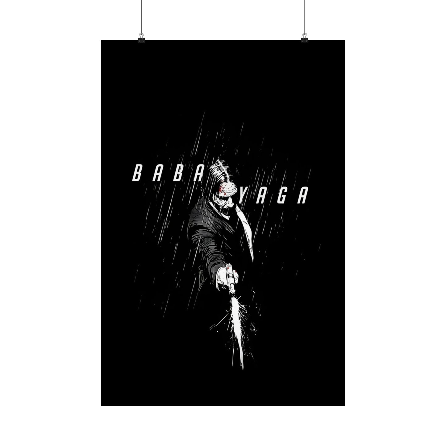 Baba Yaga Noir – Minimalist Gunman Poster