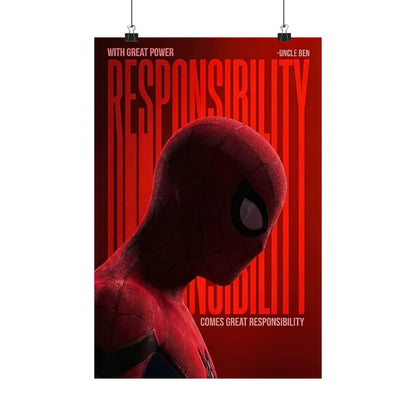Spiderman Matte Vertical Poster — Classic Superhero Wall Art