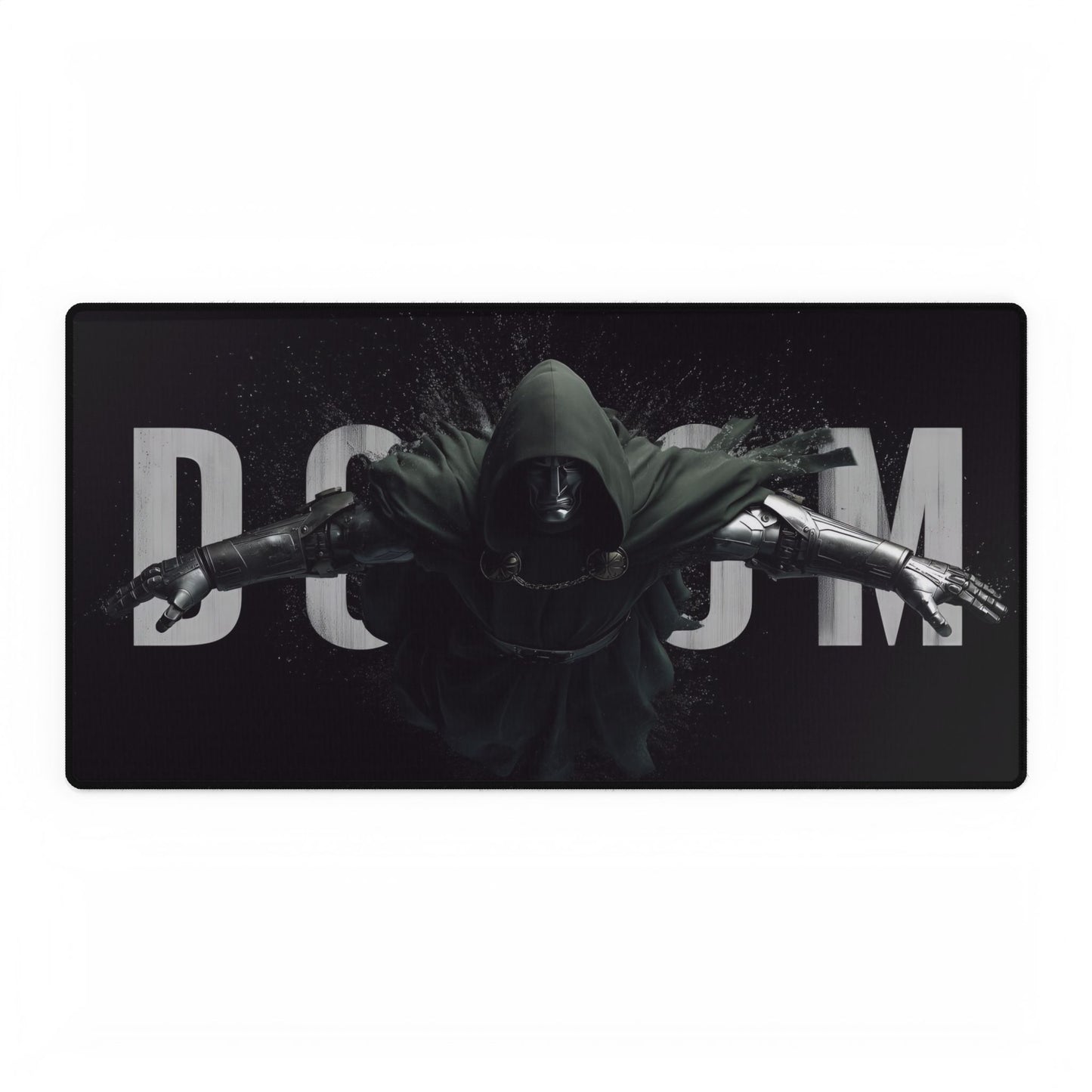 Doctor Doom Desk Mat – Dark Aesthetic Gaming Mouse Pad | Doctor Doom Extended Desk Mat | Black Cinematic Setup